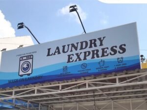 Pembuatan Papan Nama Laundry Express