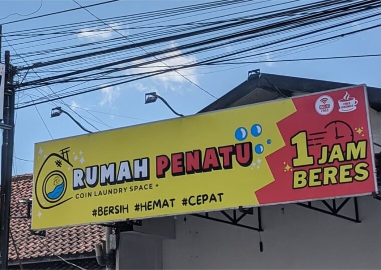 Pembuatan Papan Nama Laundry Express